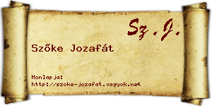 Szőke Jozafát névjegykártya